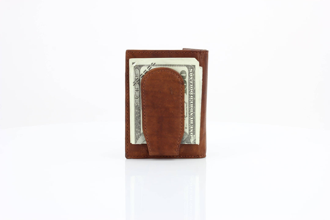 American Bison Oil Pull Up Magnetic Money Clip Card Case 157