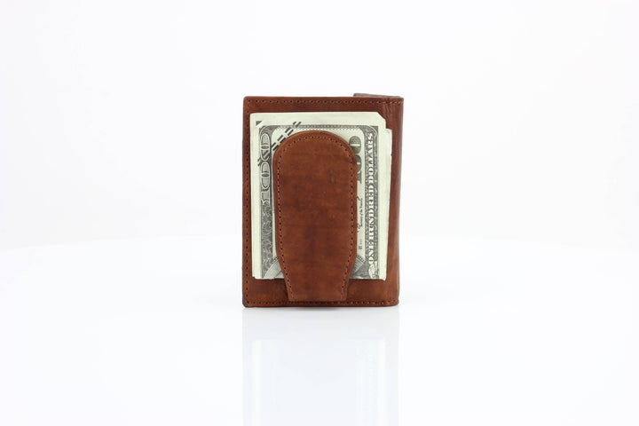 American Bison Oil Pull Up Magnetic Money Clip Card Case 157