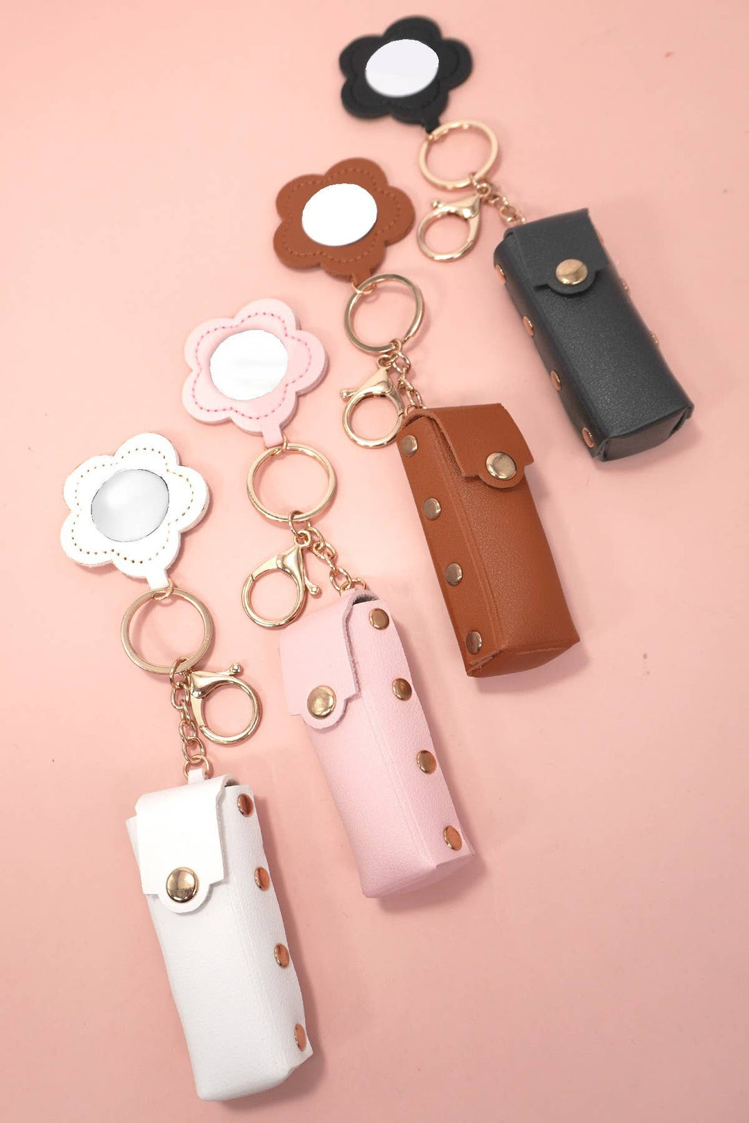 VEGAN LEATHER LIP BAG CHARM KEYCHAINS