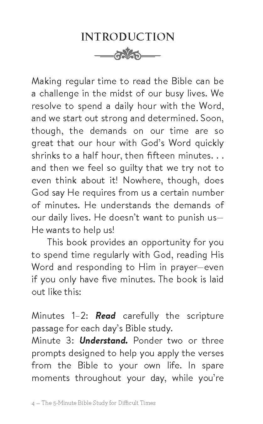 The 5-Minute Bible Study for Difficult Times