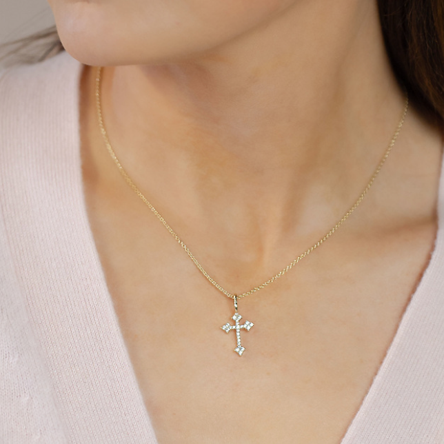 Juliet Cross Charm in Pink