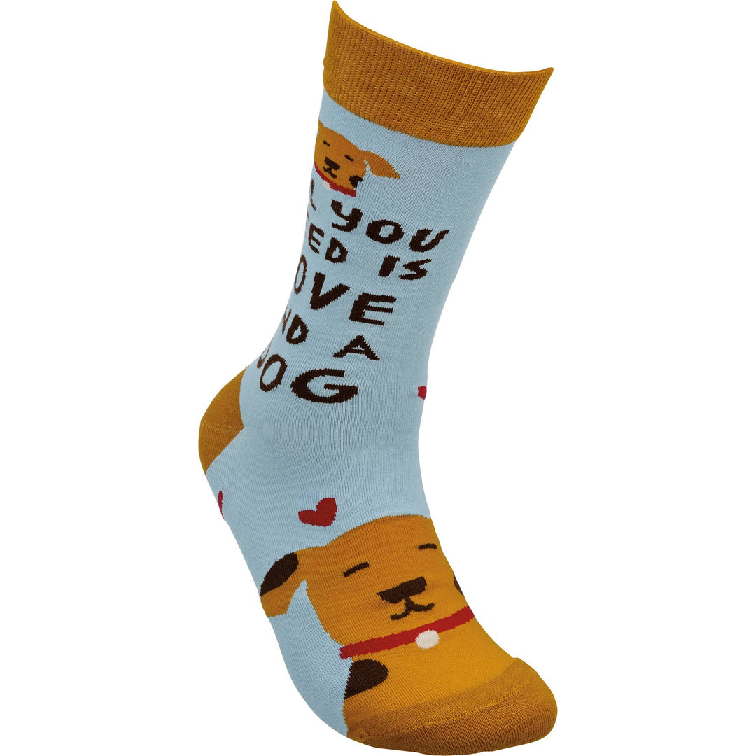 Need Is Love And A Dog Socks