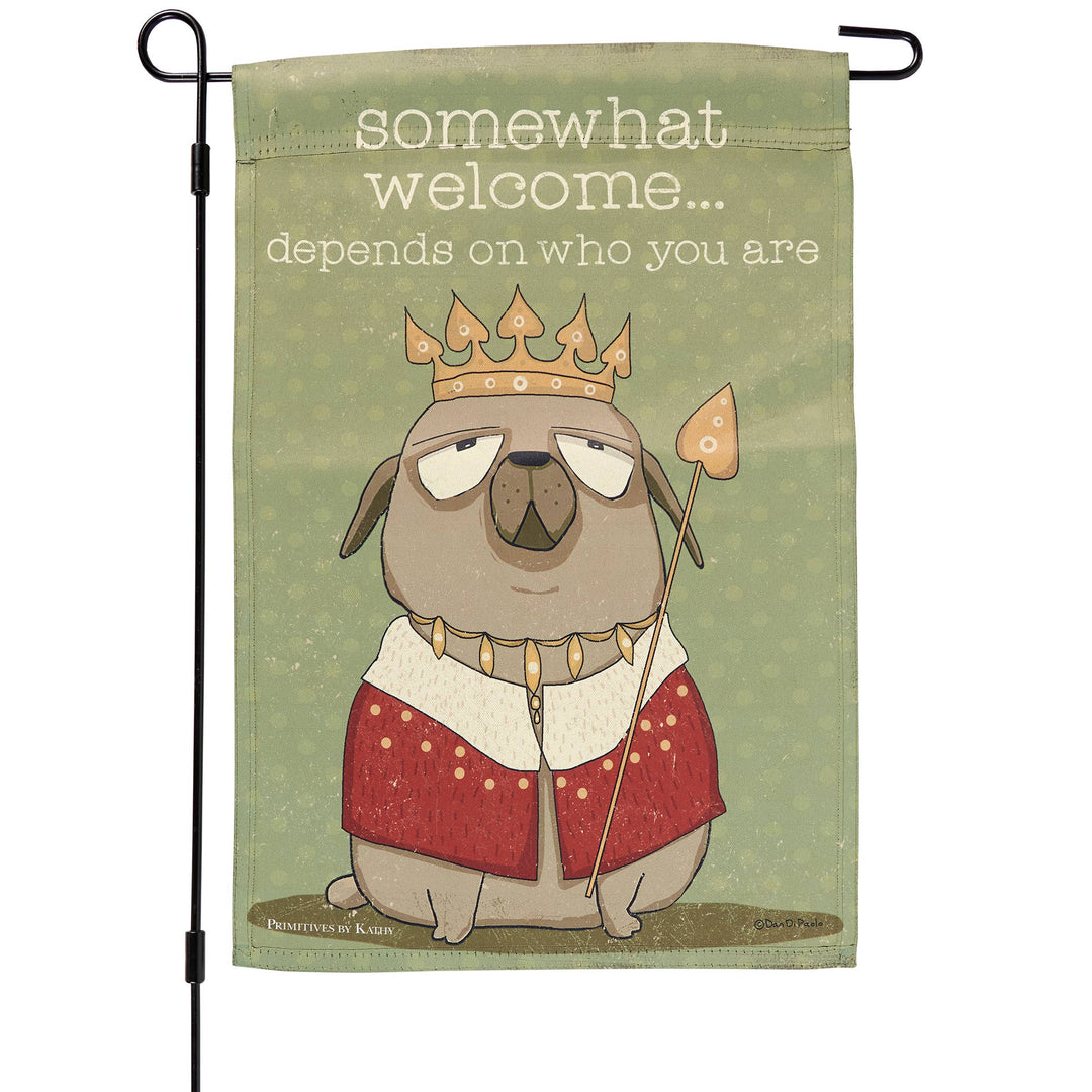 Somewhat Welcome Garden Flag