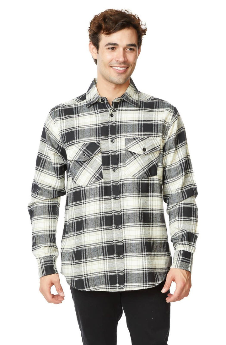 Grey Men's Super Soft Long Sleeve Flannel Shirts