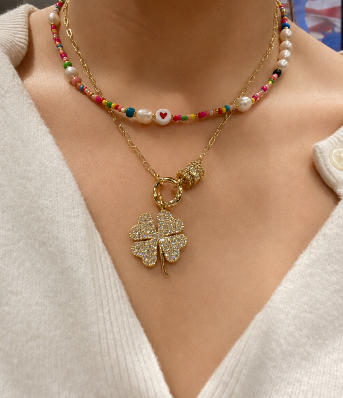 Mini Paperclip Charm Necklace