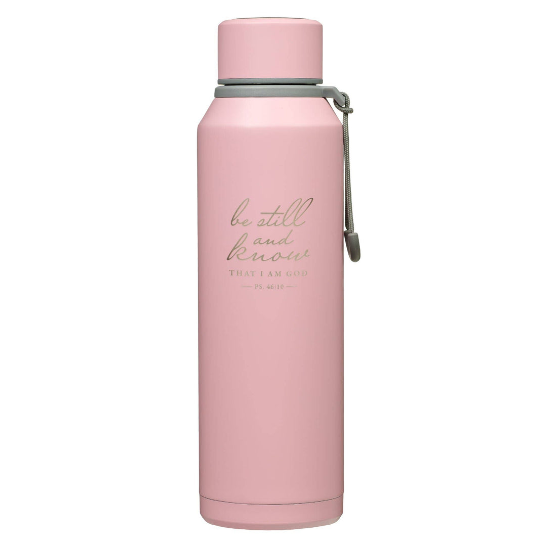 Water Bottle SS Pink Be Still & Know Ps. 46:10