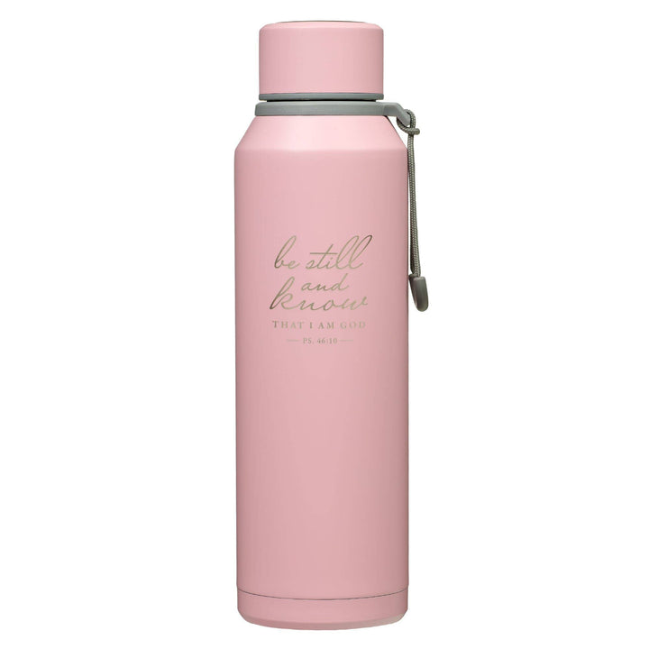 Water Bottle SS Pink Be Still & Know Ps. 46:10