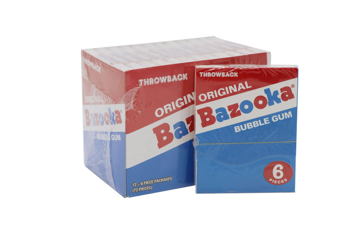Bazooka Throwback Bubble Gum Wallet Pack 12ct