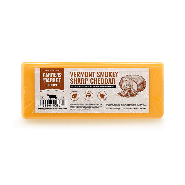 Vermont Smokey Sharp Cheddar 7oz (Shelf Stable)