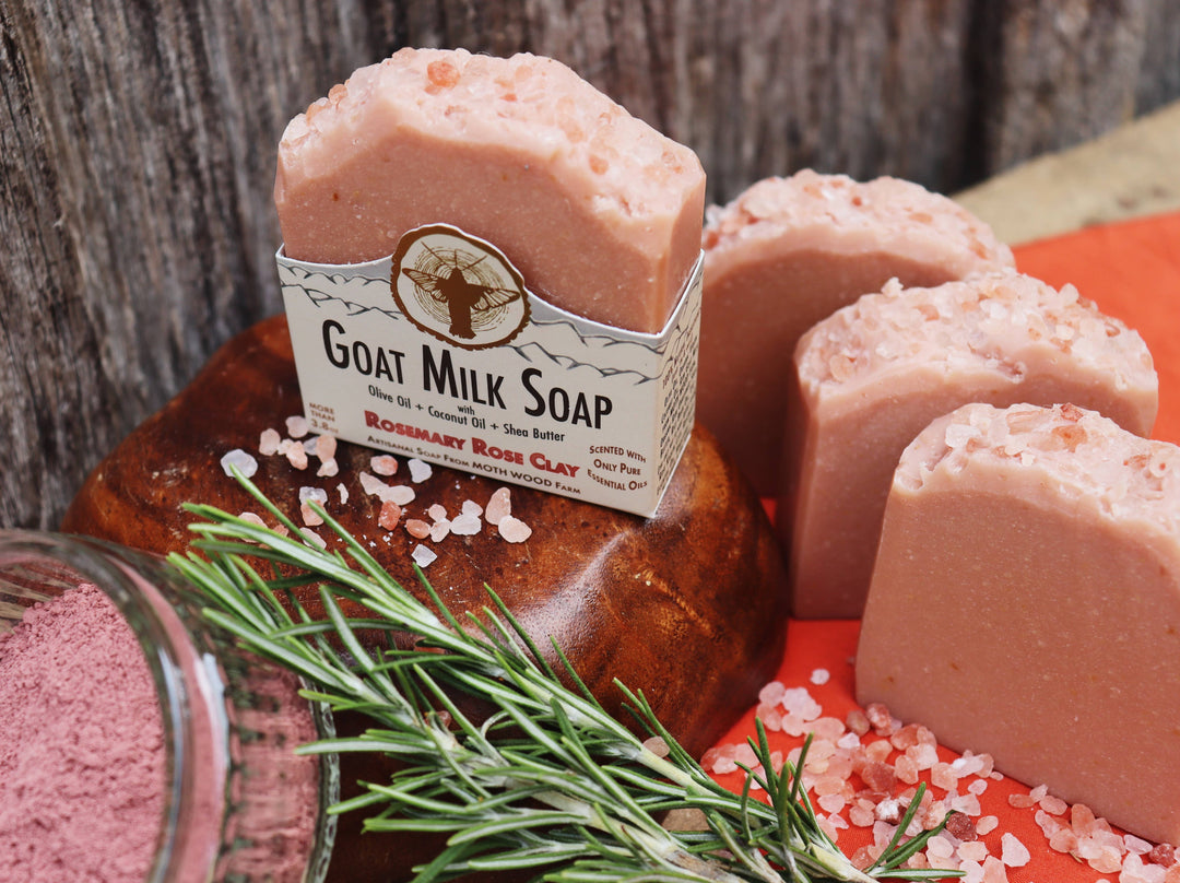 Rosemary Rose Clay Goat Milk Soap