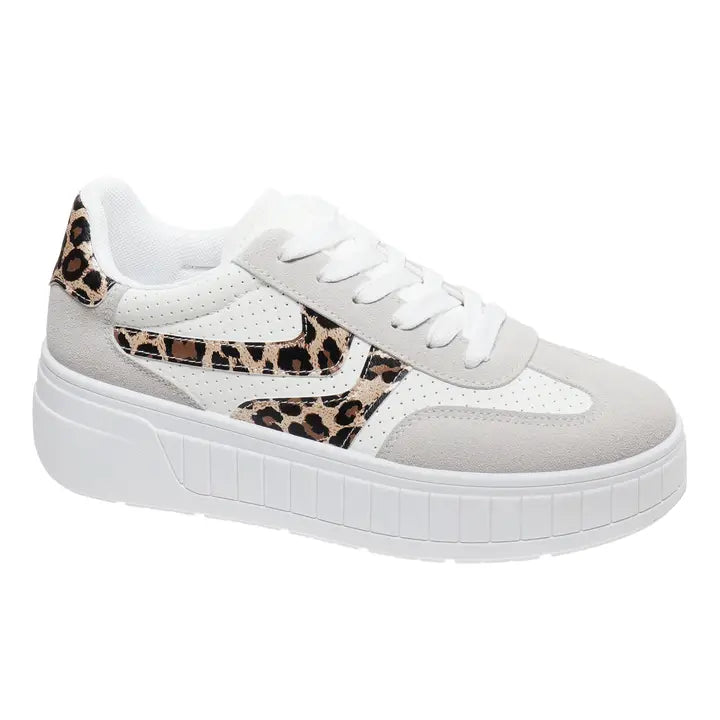 Leopard Lacey Sneakers
