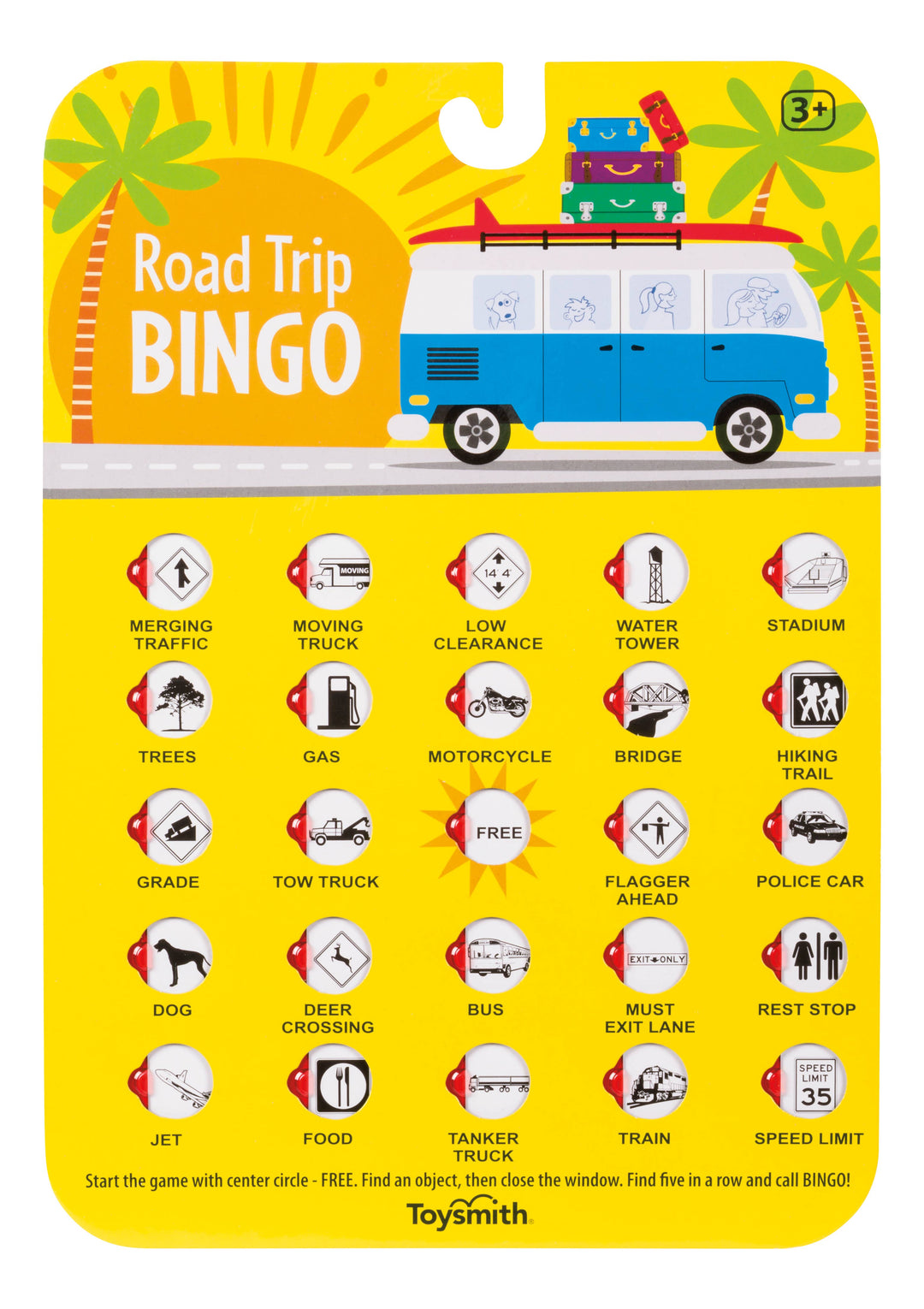 On the Way Games Road Trip Bingo, Travel Game