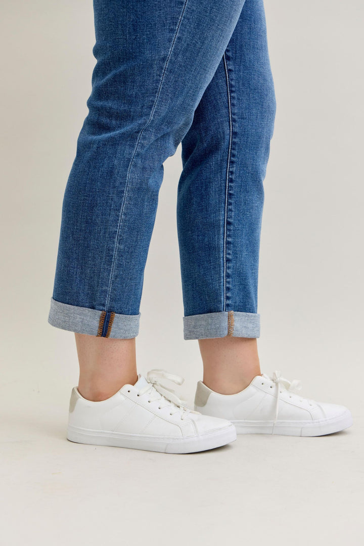 Judy Blue Mid Rise Cuffed Boyfriend