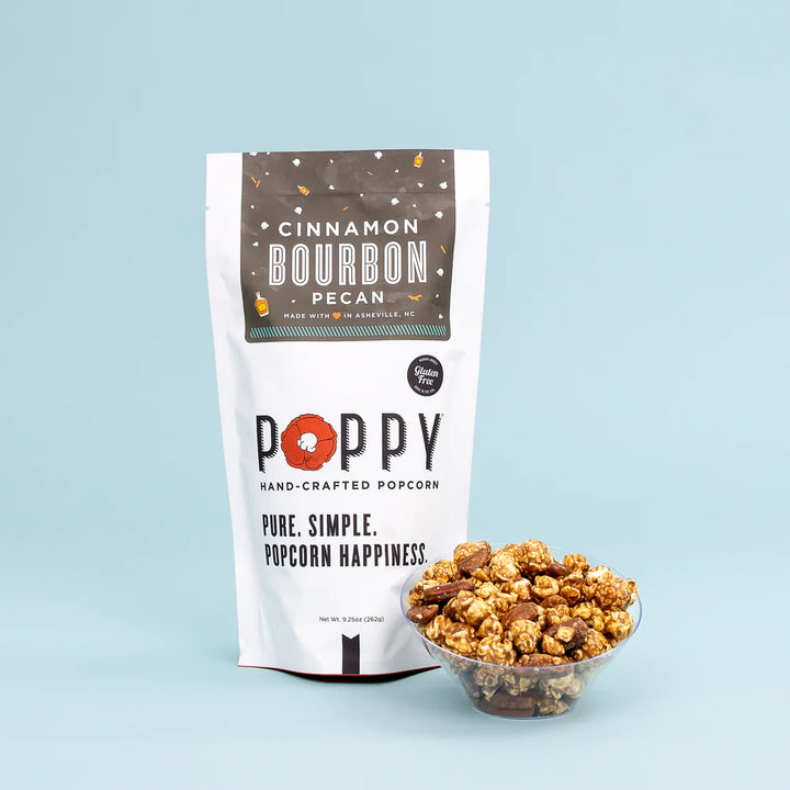 Cinnamon Bourbon Pecan Poppy Hand-Crafted Popcorn