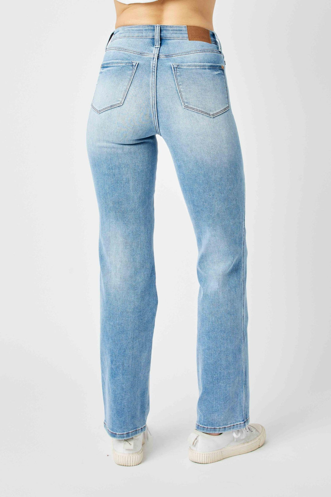 Judy Blue High Waist Tummy Control Contrast Wash Straight