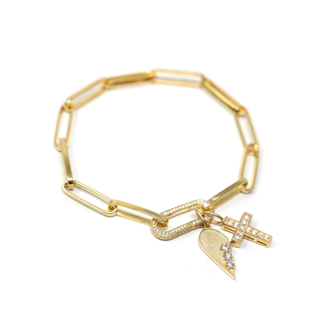 Crystal Cross Charm