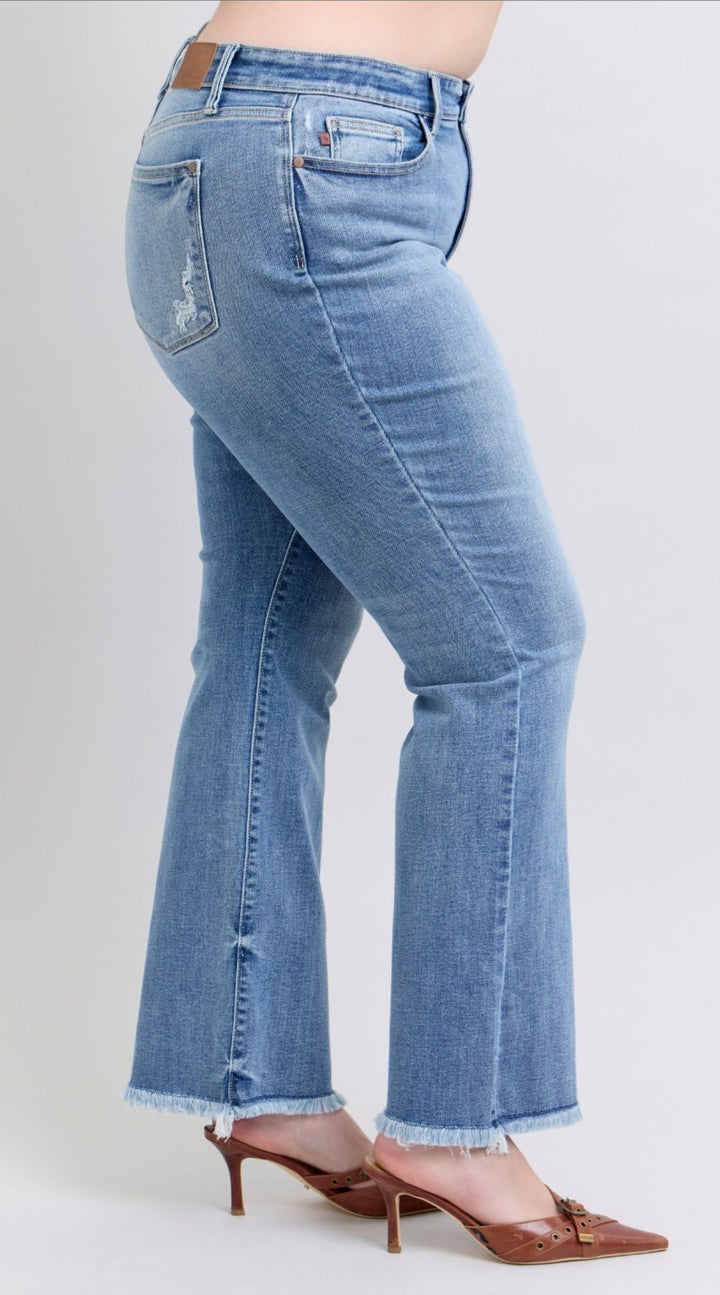 Judy Blue High Rise Fray Hem Bootcut