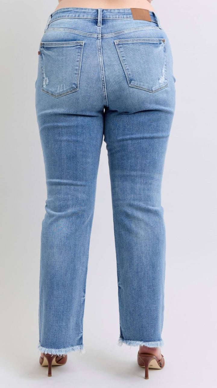 Judy Blue High Rise Fray Hem Bootcut