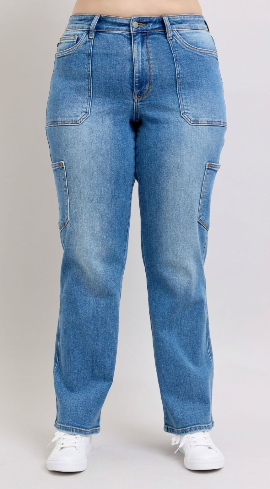 Judy Blue Hi Waist Cargo Straight Jean