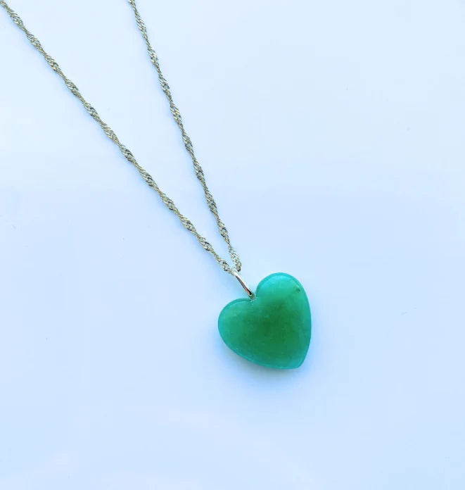 Jade Palm Beach Heart Charm