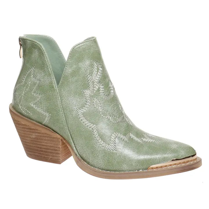 Powder Green Blaize Western Bootie