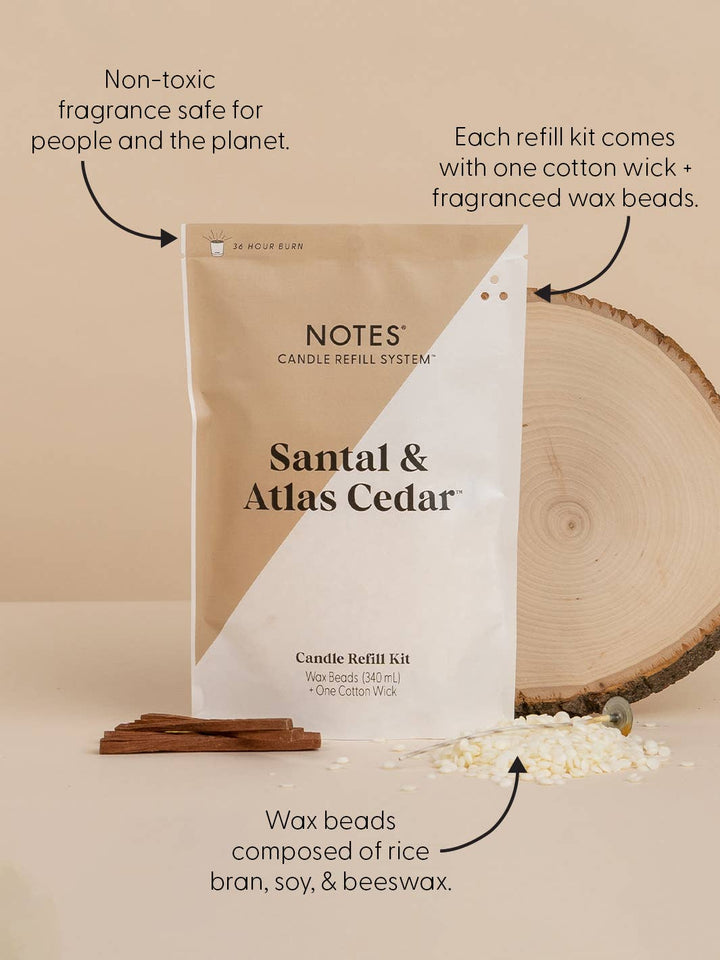 Santal & Atlas Cedar | NOTES | Candle Refill