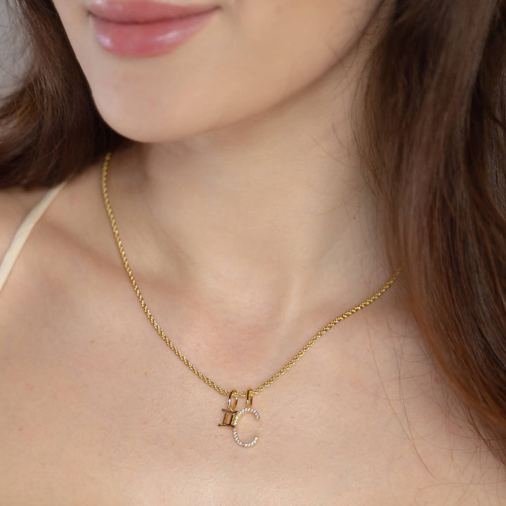 Skinny Rope Chain Necklace | Threader Charm Necklace 