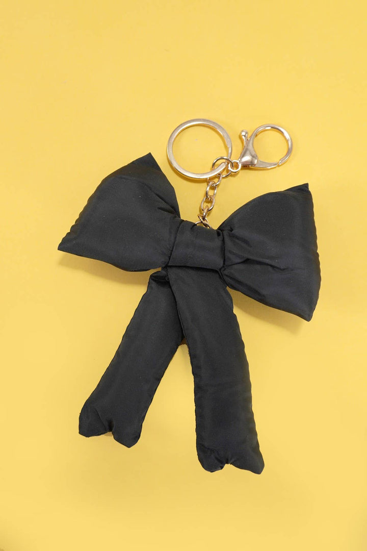 TRENDING PUFFY BOW RIBBON BAG CHARM KEYCHAIN