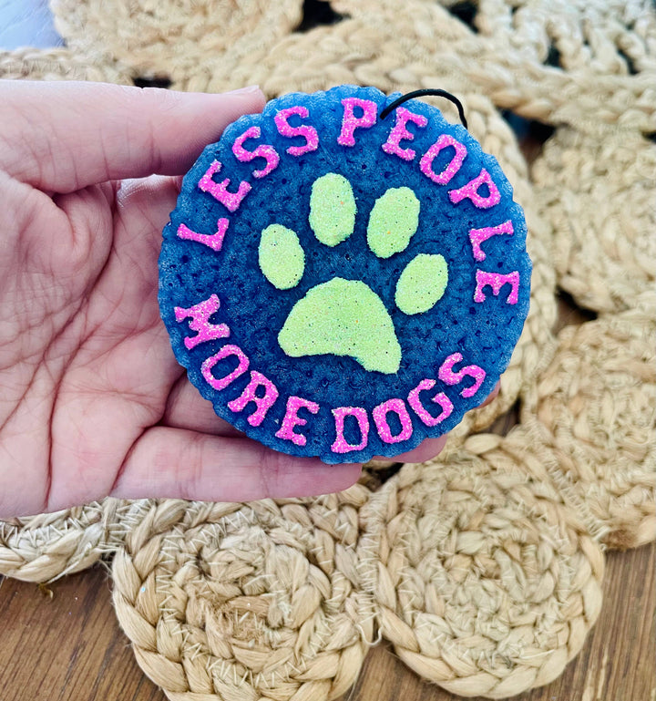 Less People More Dogs Car Freshie 