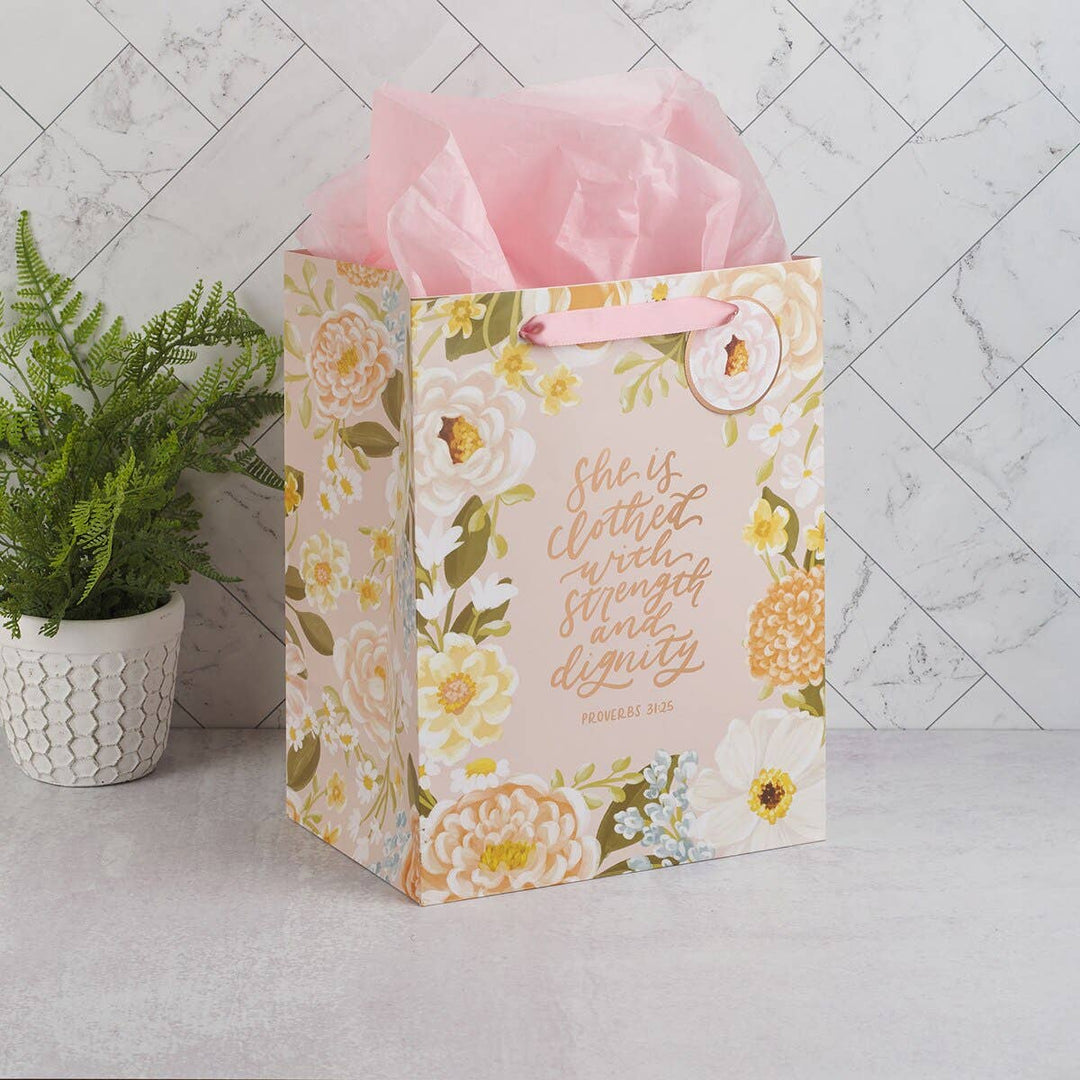 Gift Bag LG Portrait Strength & Dignity Prov. 31:25 New