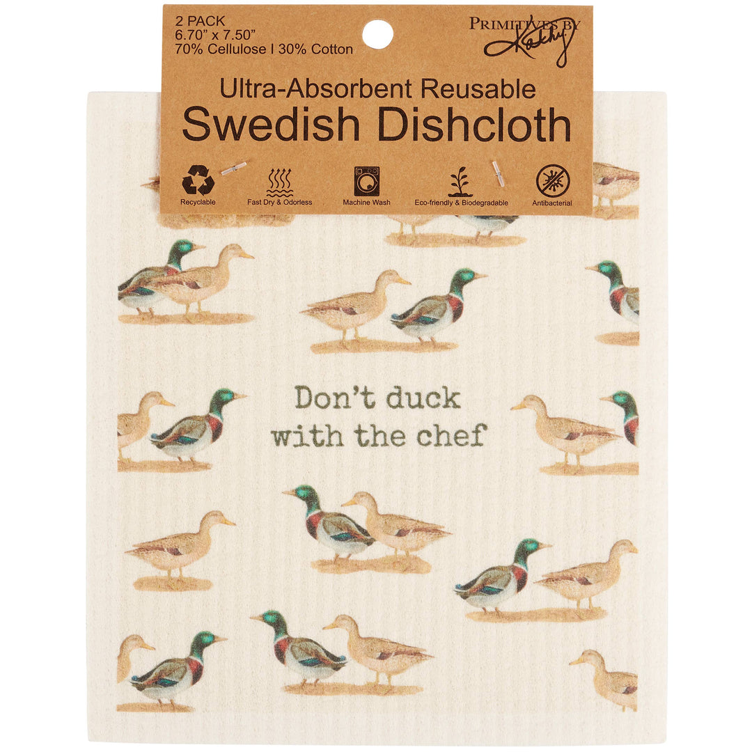 Ducking Dirty Dishes Swedish Dishcloth Set