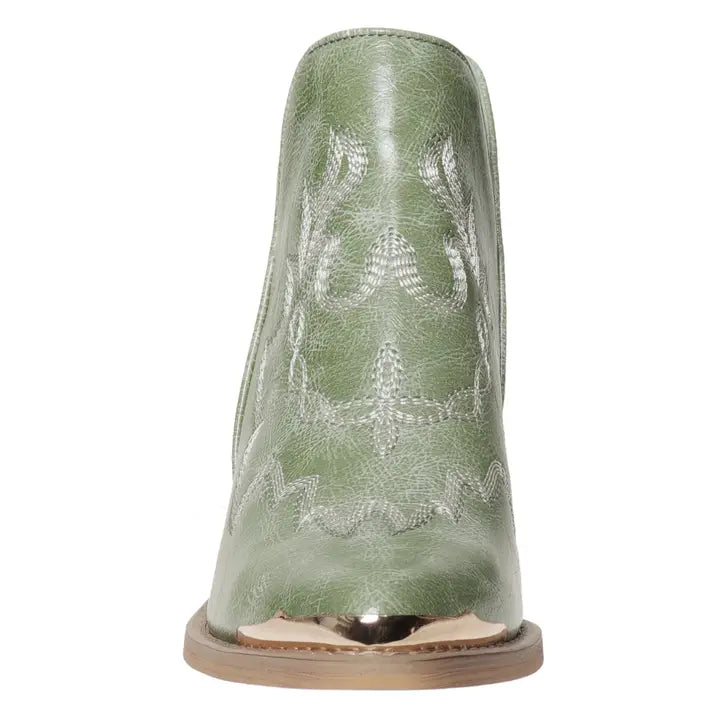 Powder Green Blaize Western Bootie