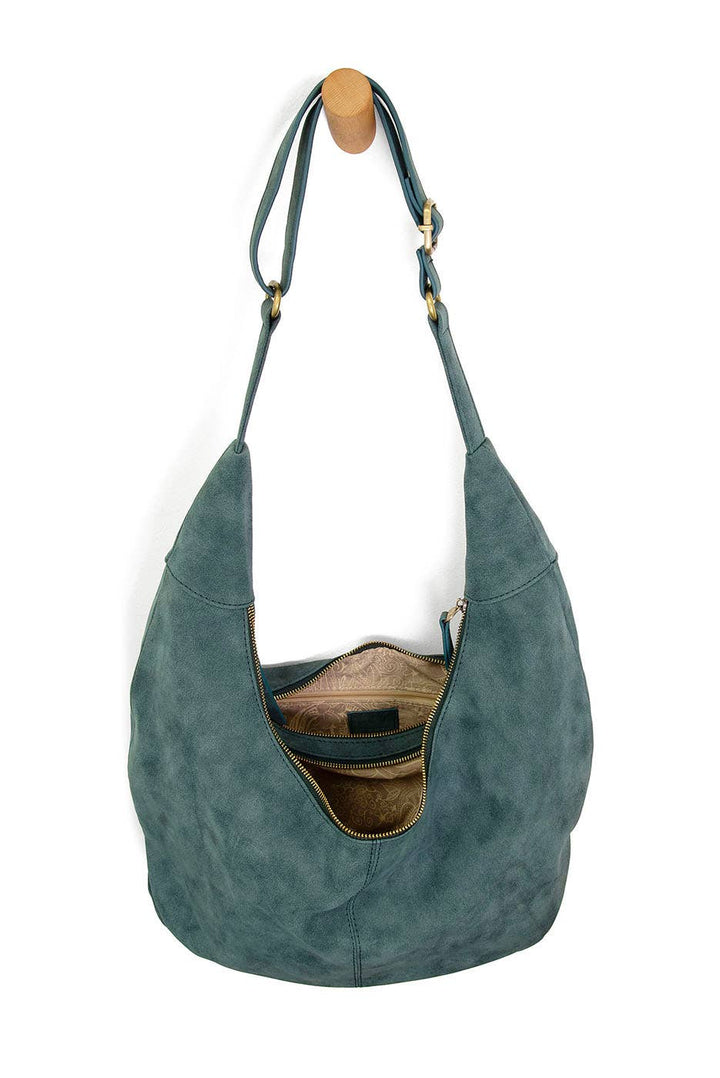 Rochelle Faux Suede Large Crescent Hobo