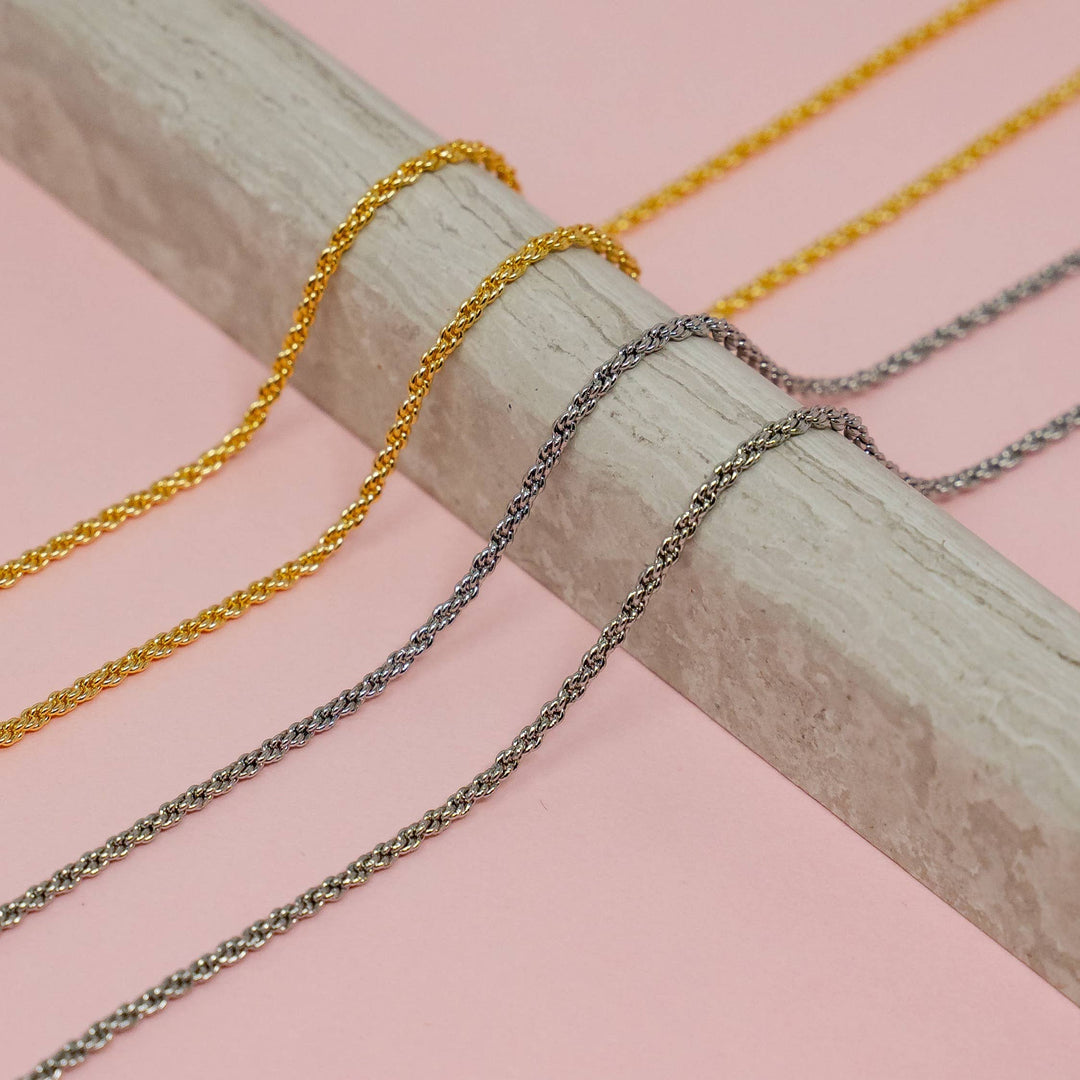 Skinny Rope Chain Necklace | Threader Charm Necklace 