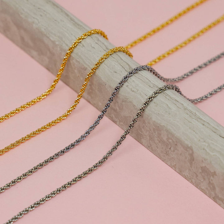 Skinny Rope Chain Necklace | Threader Charm Necklace 