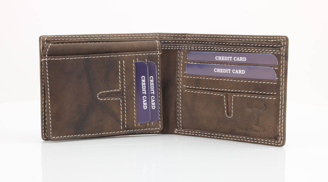 American Bison Oil Pull Up Top Flap Bifold 15729
