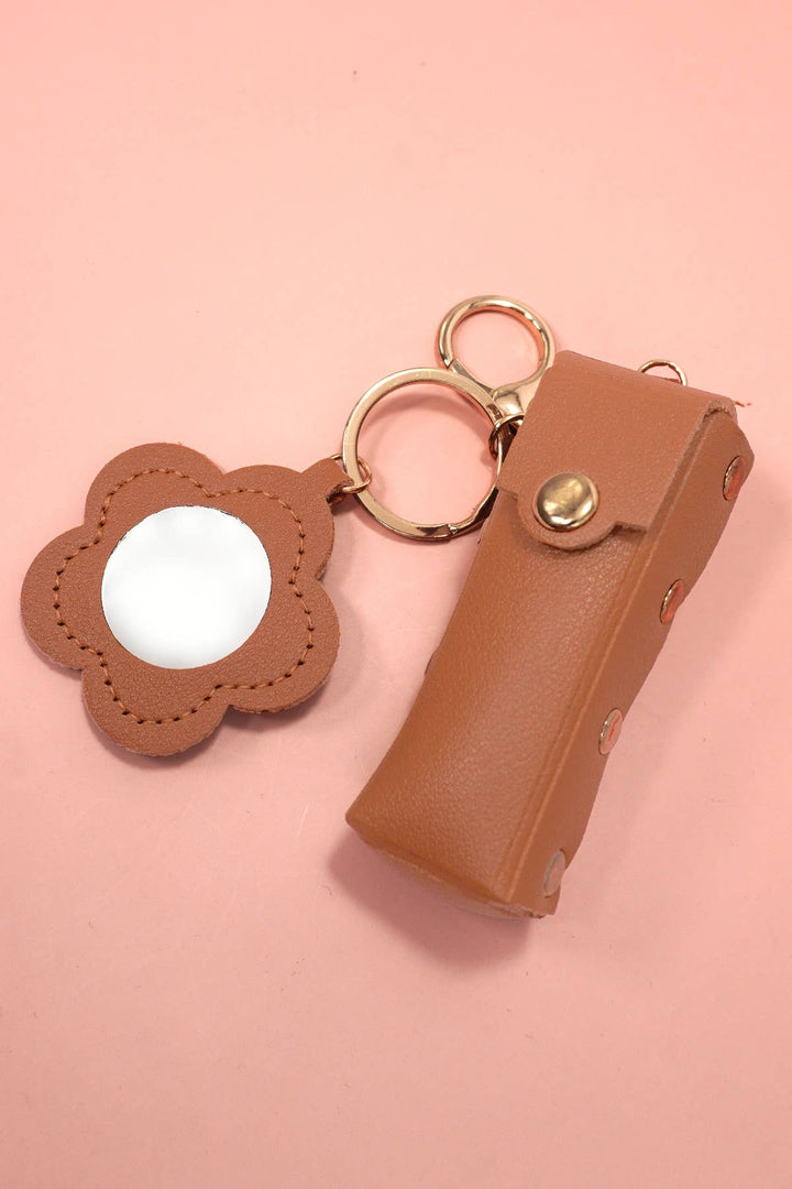 VEGAN LEATHER LIP BAG CHARM KEYCHAINS