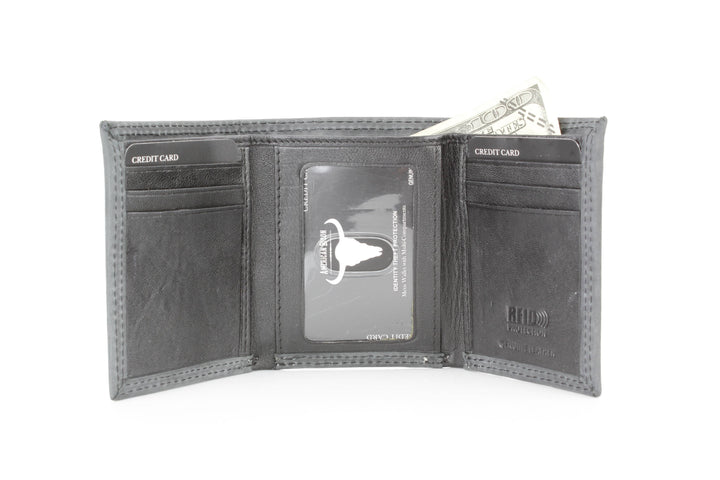 Men’s Tri-Fold Wallet with Cowboy Emboss ABMWVT 04