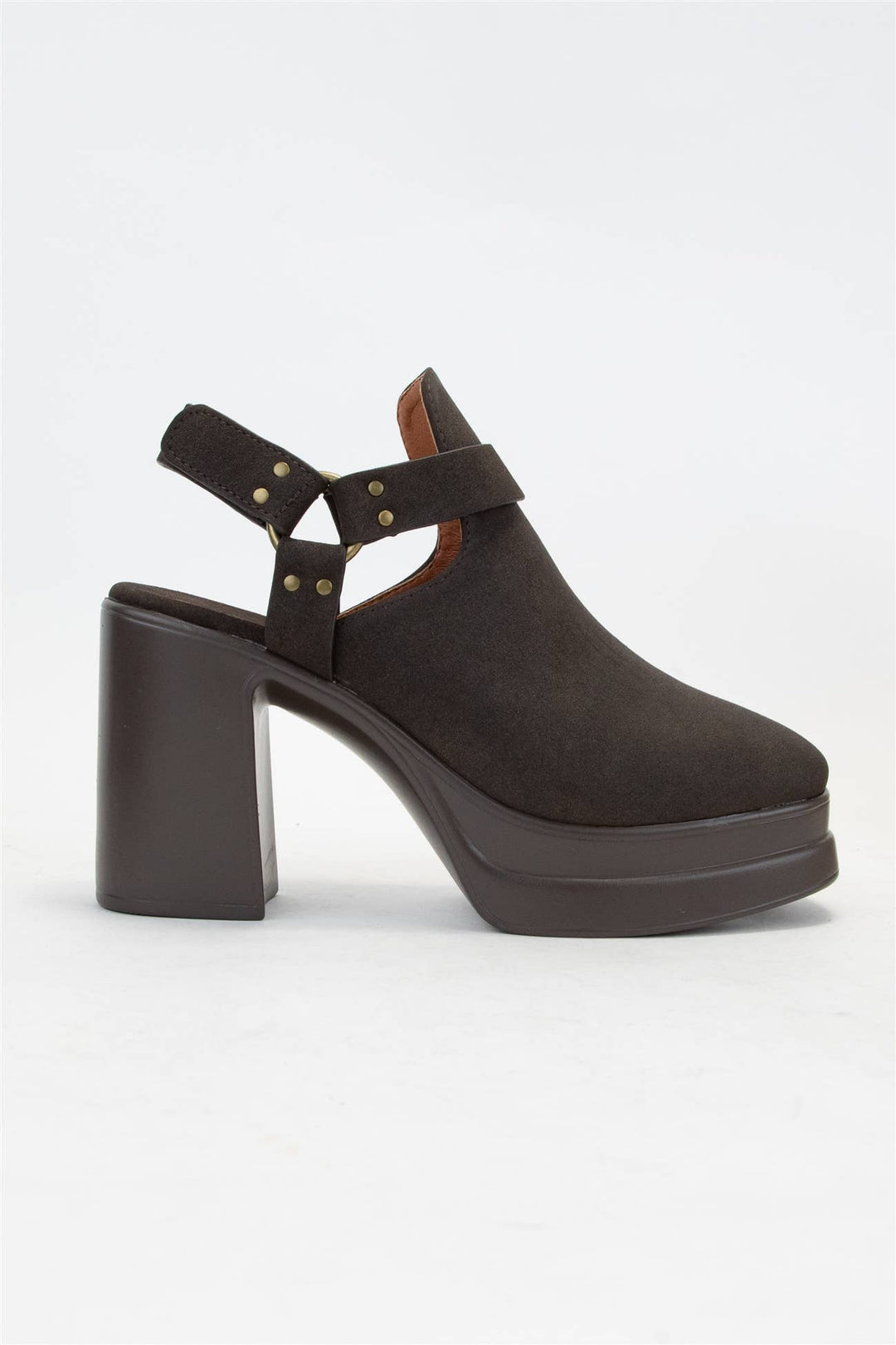 PALAZZO Slingback Cutout Platform Bootie Chunky Block Heel