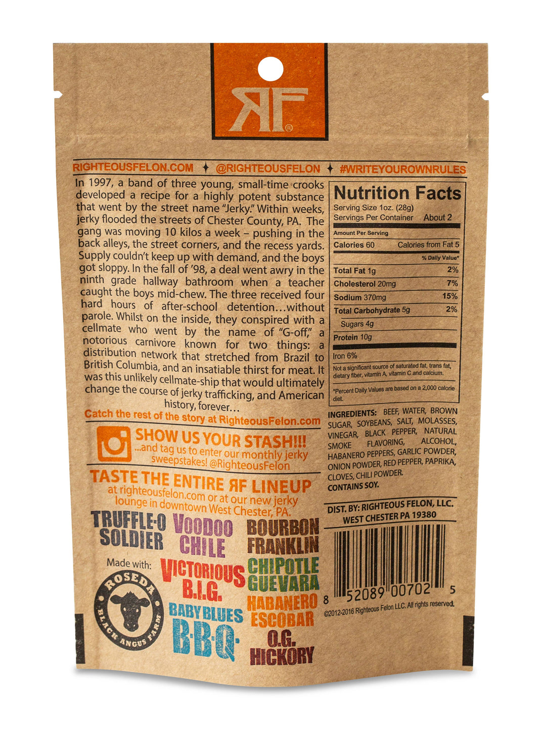 Habanero Escobar Beef Jerky 2oz