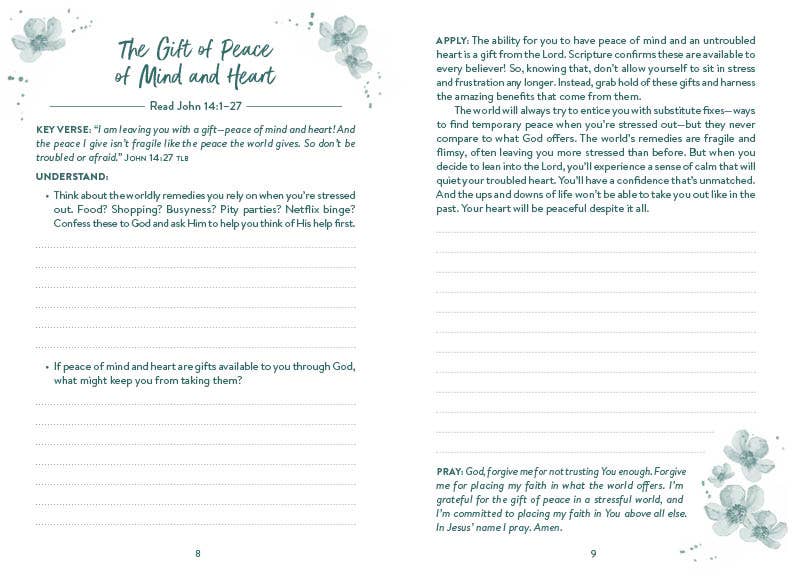 The 5-Minute Bible Study Journal for a Less Stressed Life