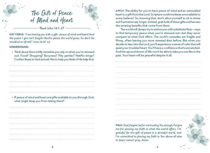 The 5-Minute Bible Study Journal for a Less Stressed Life