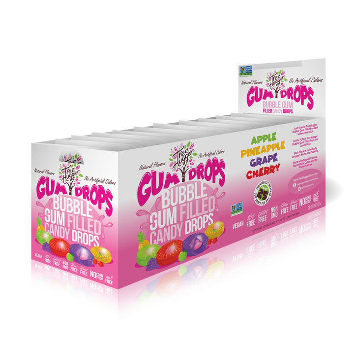 Tree Hugger Bubble Gum Filled Candy Drops 25 CT BAG