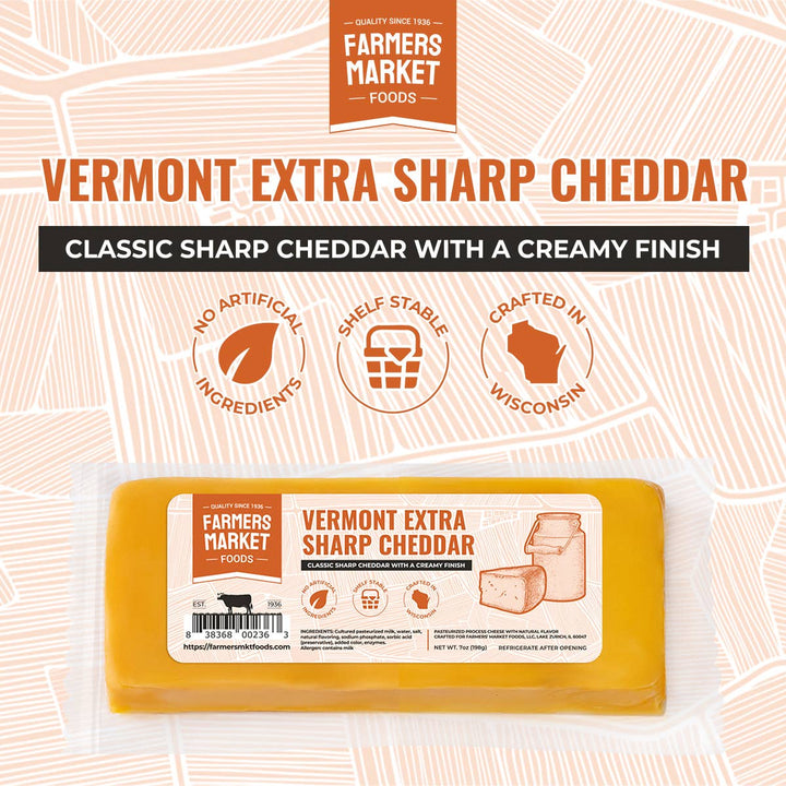 Vermont Extra Sharp Cheddar 7oz (Shelf Stable)