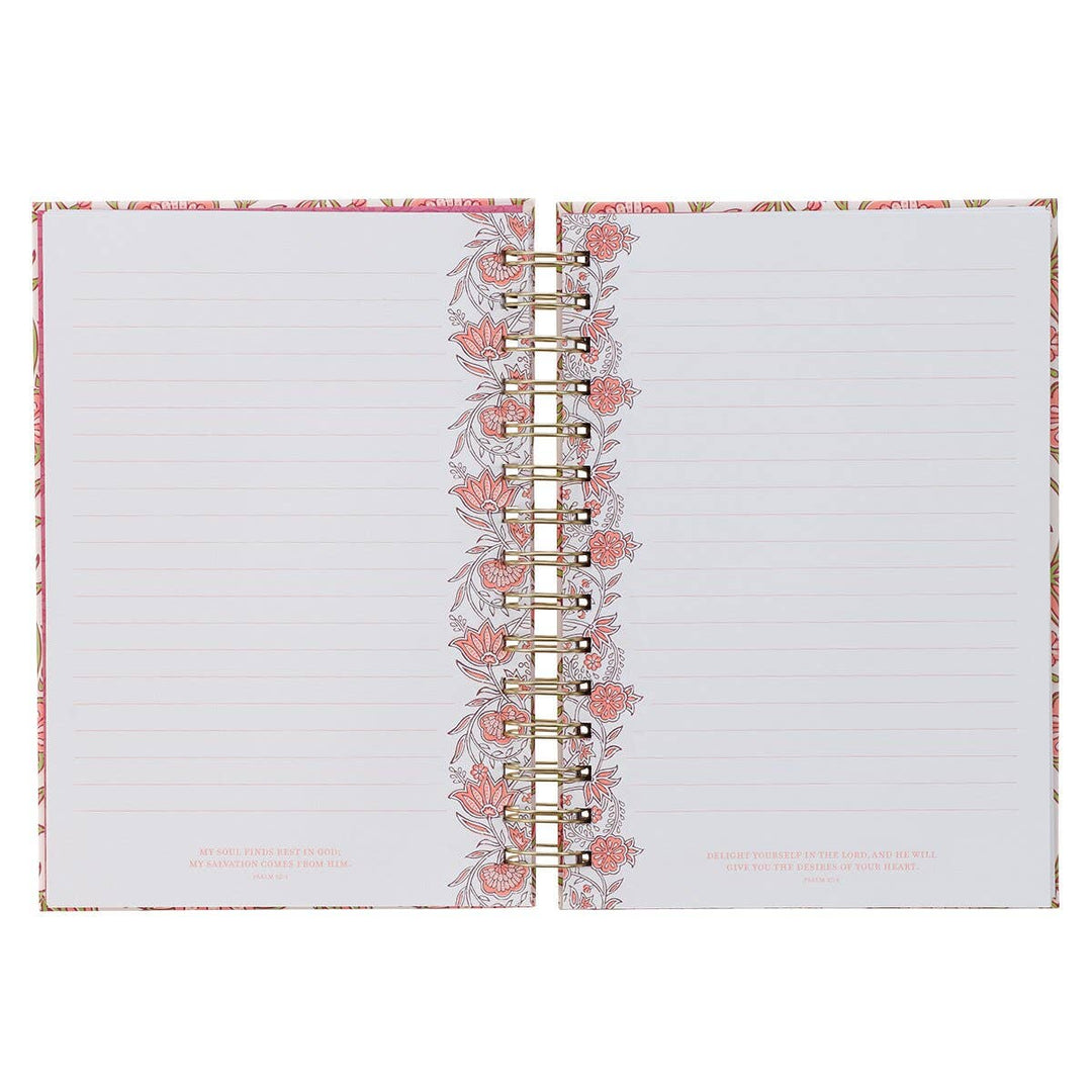 Journal Wirebound Pink Be Still & Know Ps. 46:10
