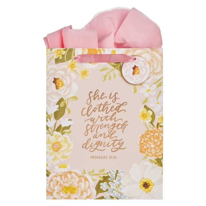 Gift Bag LG Portrait Strength & Dignity Prov. 31:25 New