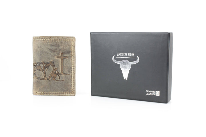 Men’s Tri-Fold Wallet with Cowboy Emboss ABMWVT 04