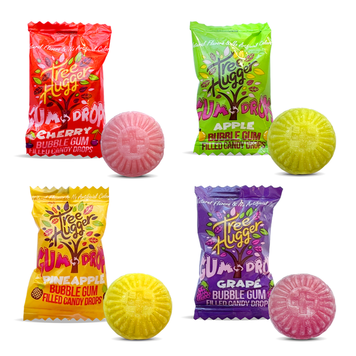 Tree Hugger Bubble Gum Filled Candy Drops 25 CT BAG