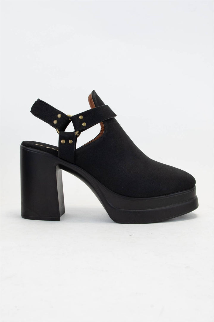 PALAZZO Slingback Cutout Platform Bootie Chunky Block Heel