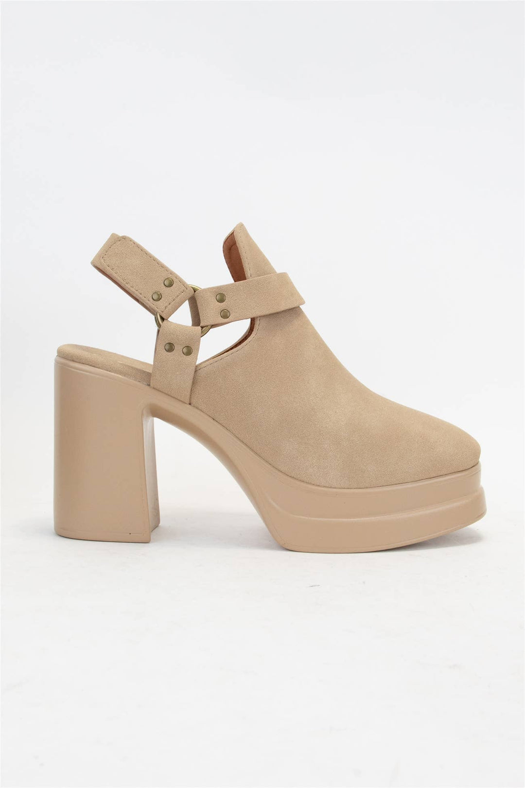 PALAZZO Slingback Cutout Platform Bootie Chunky Block Heel